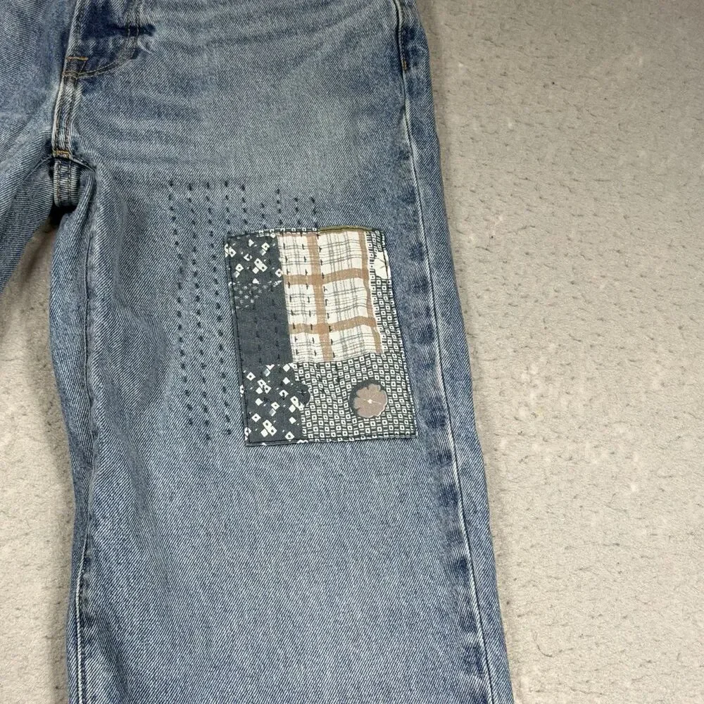 Abercrombie & Fitch Jeans Women’s 29 Authentic Rigid Denim Baggy Patchwork
